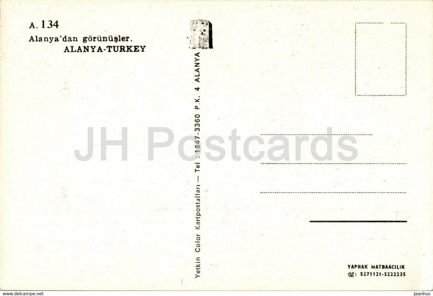 Alanya - Alanya'dan Sevgiler - Love from Alanya - multiview 134 - Turkey - unused