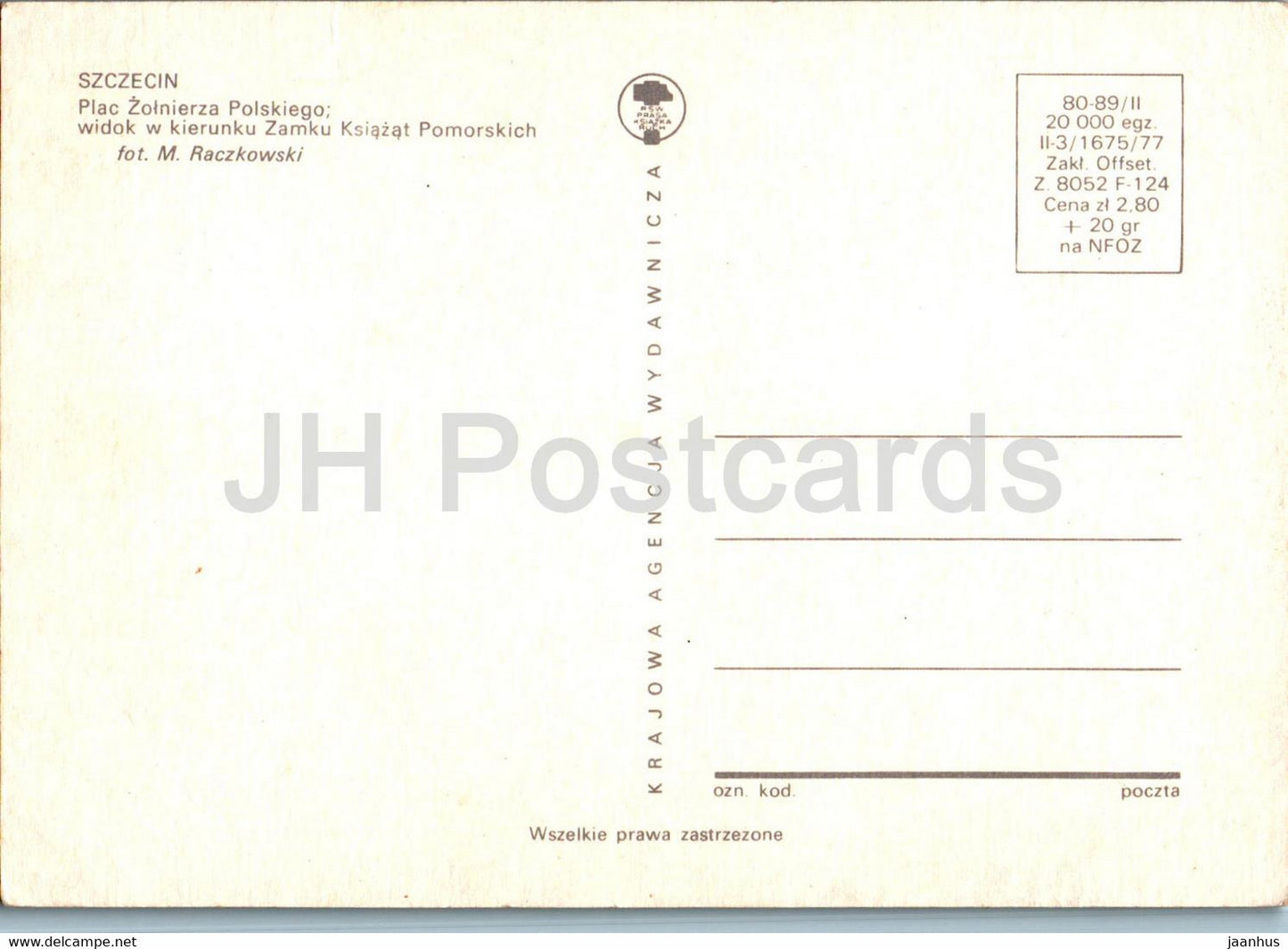 Szczecin - Plac Zolnierza Polskiego - tram - Poland - unused