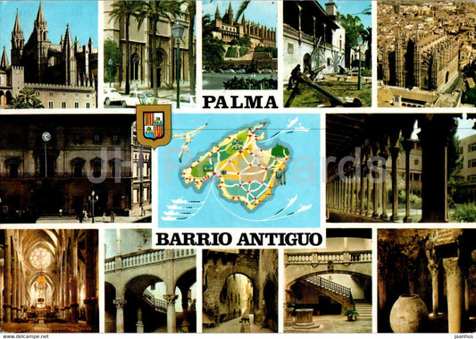 Palma - Barrio Antiguo - Mallorca - multiview - 2515 - 1994 - Spain - used - JH Postcards