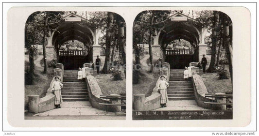 Maria Source - Zheleznovodsk - Caucasus - Russia - Russie - stereo photo - stereoscopique - old photo - JH Postcards