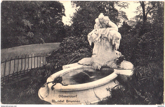 Dusseldorf - Blondat Brunnen - Feldpost - old postcard - Germany - used - JH Postcards
