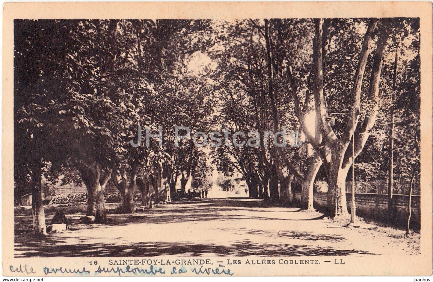 Sainte Foy la Grande - Les Allees Coblentz - 16 - old postcard - France - used - JH Postcards