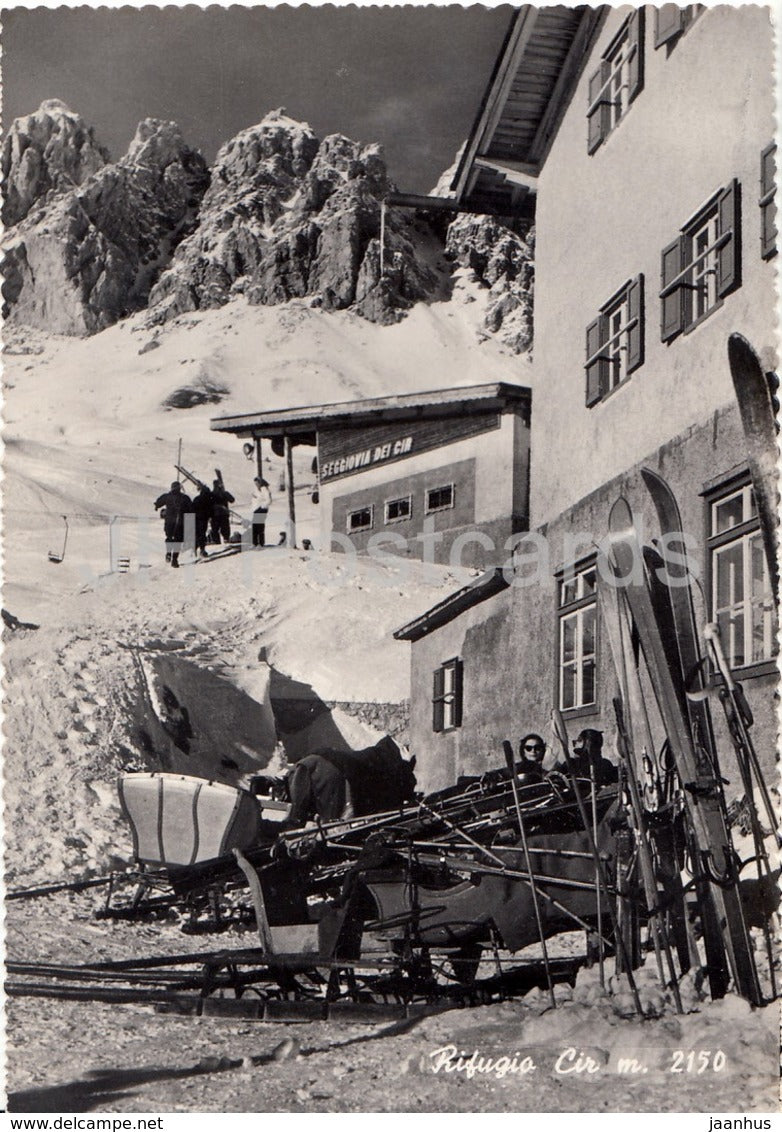 Rifugio CIR 2150 m - Selva Gardena - ski - sledge - Italy - unused - JH Postcards