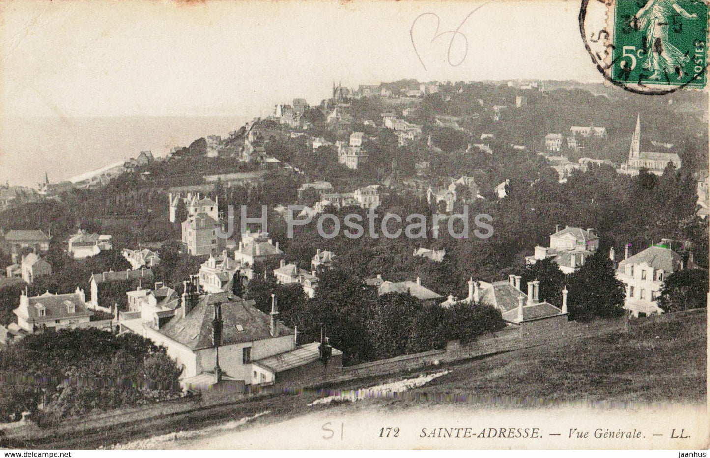 Sainte Adresse - Vue Generale - 172 - old postcard - 1914 - France - used - JH Postcards