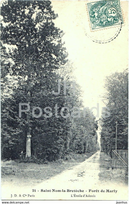 Saint Nom la Breteche - Foret de Marly - 21 - old postcard - 1907 - France - used - JH Postcards