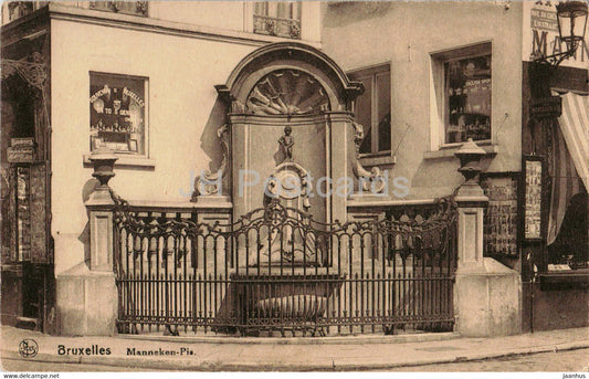 Bruxelles - Brussels - Manneken Pis - old postcard - 1930 - Belgium - used - JH Postcards