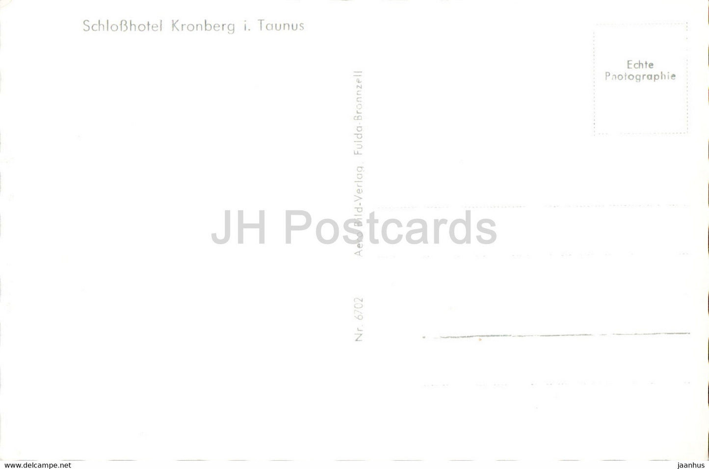 Schlosshotel Kronberg i Taunus - Hotel - alte Postkarte - Deutschland - unbenutzt