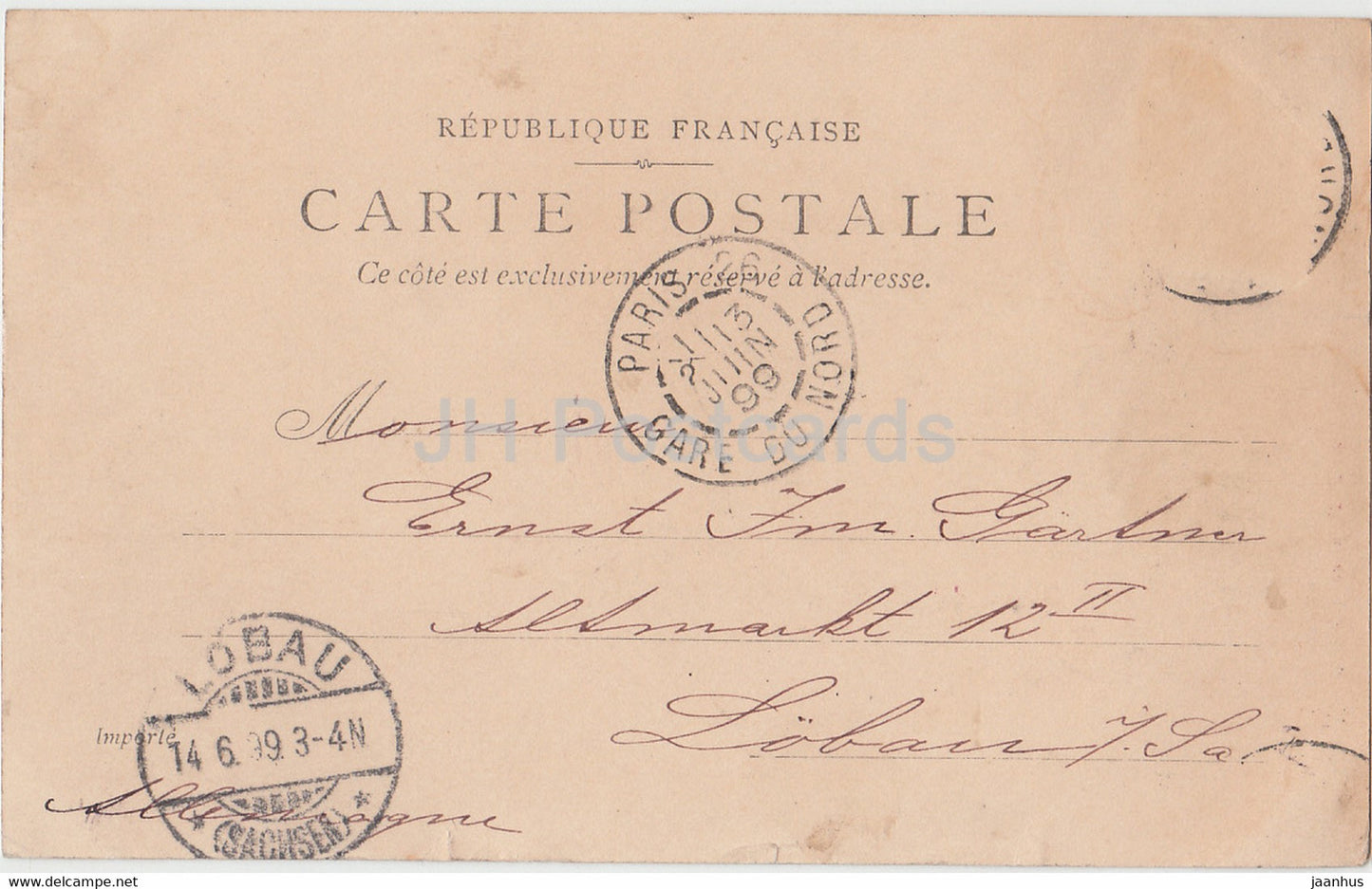 Paris - Bourse du Commerce - old postcard - 1899 - France - used