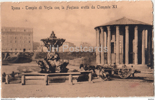 Roma - Rome - Tempio di Vesta con la Fontana eretta da Clemente XI - old postcard - Italy - unused - JH Postcards