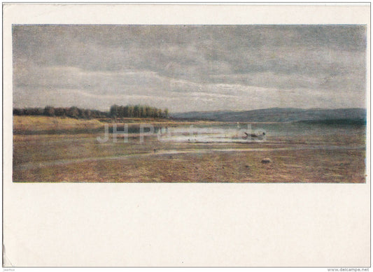 painting by M. Klodt - Volga river by Zhiguly - Russian art - 1957 - Russia USSR - unused - JH Postcards