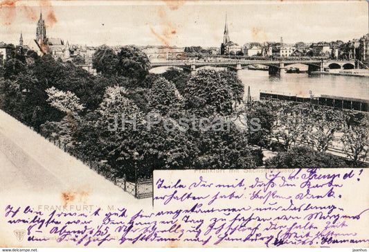 Frankfurt a M - Frankfurt mit Sachsenhausen - old postcard - 1900 - Germany - used - JH Postcards