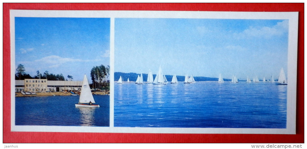 The Yachting Club - A Sailing Regatta on the Kuibyshev Reservoir - Tolyatti - Togliatti - 1981 - USSR Russia - unused - JH Postcards