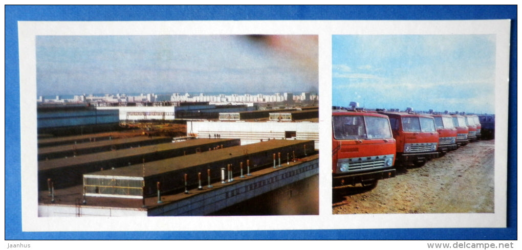 truck factory - KAMAZ truck factory - 1979 - Russia USSR - unused - JH Postcards