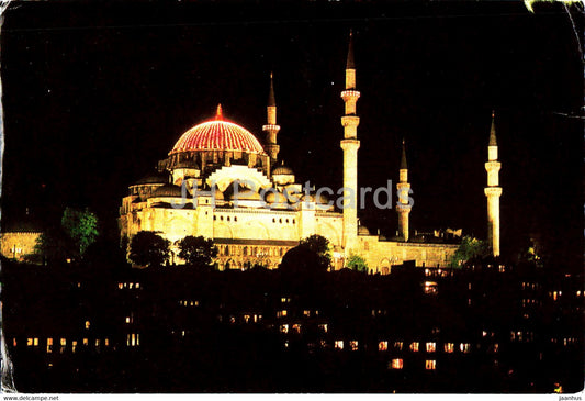 Istanbul - The Mosque of Suleiman the Magnificent - 141 - Keskin - 1985 - Turkey - used - JH Postcards