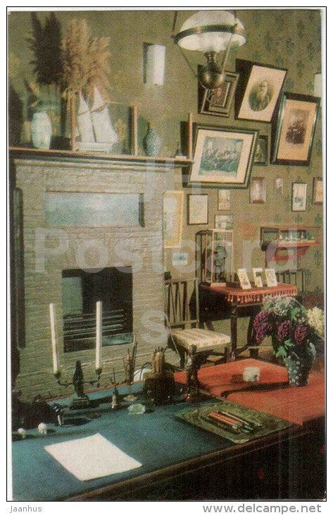 corner of the Chekhov cabinet - Chekhov House Museum - Yalta - 1974 - Ukraine USSR - unused - JH Postcards