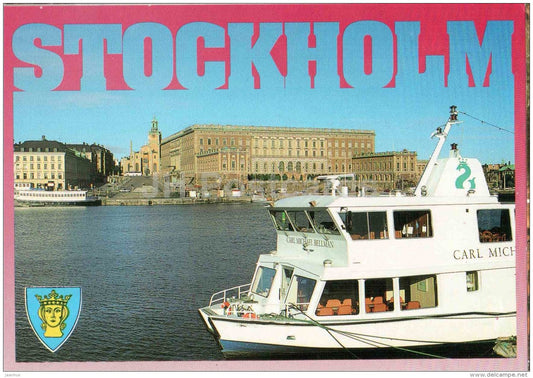 boat - Stockholm - 446 - Sweden - unused - JH Postcards
