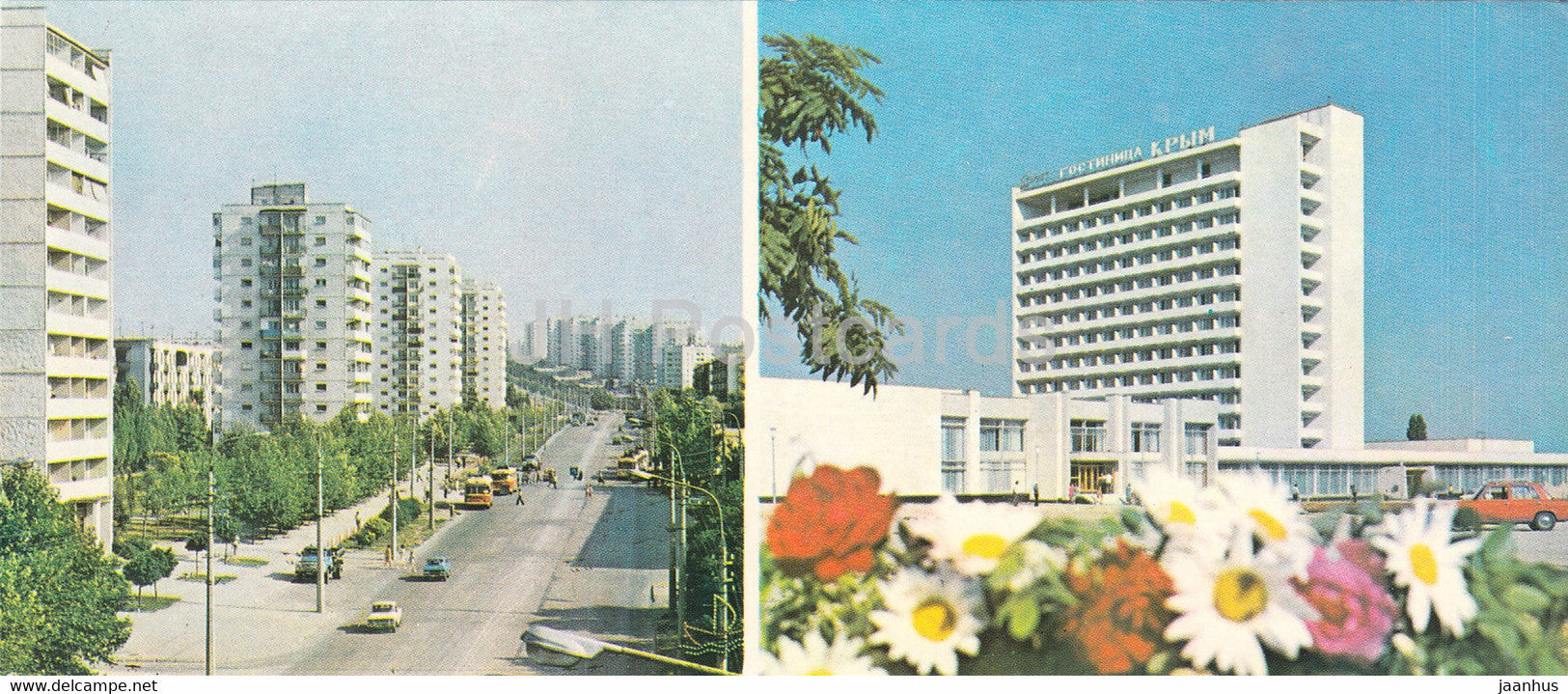Sevastopol - general Ostryakov prospekt - avenue - hotel Krym - Crimea - 1980 - Ukraine USSR - unused - JH Postcards