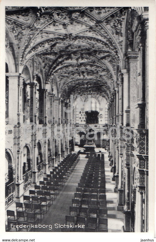 Frederiksborg Slotskirke - church - 888 - old postcard - Denmark - unused - JH Postcards