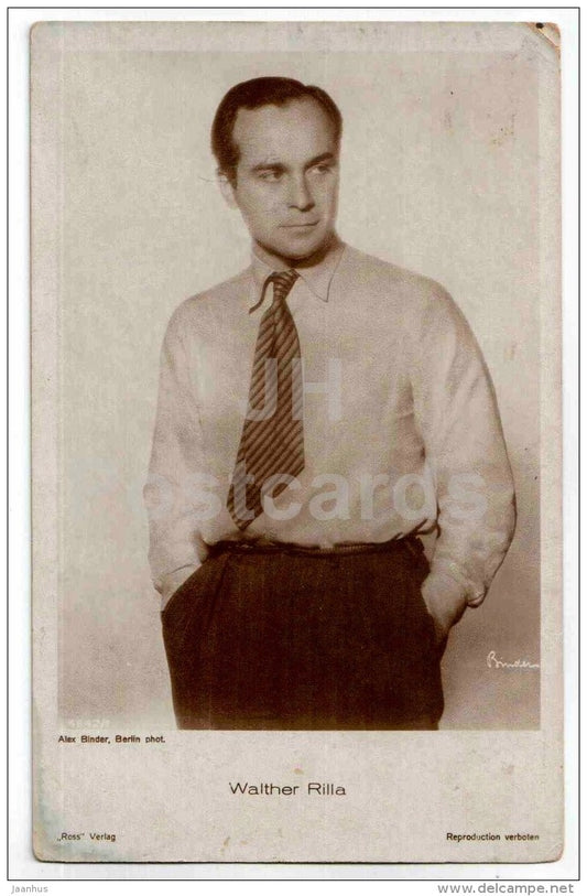 Walther Rilla - movie actor - film - 4842/1 - old postcard - Germany - used - JH Postcards