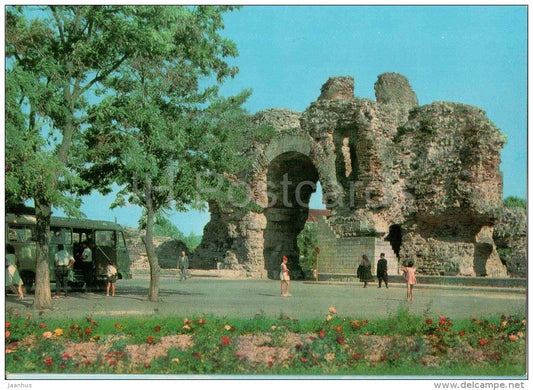 Kamilite , ruins of a Roman fortress - bus - Hissaria - Hisarya - 2004 - Bulgaria - unused - JH Postcards