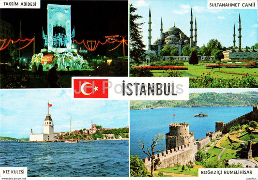 Istanbul - Taksim monument - Kiz Kulesi - multiview - Keskin - Turkey - unused - JH Postcards
