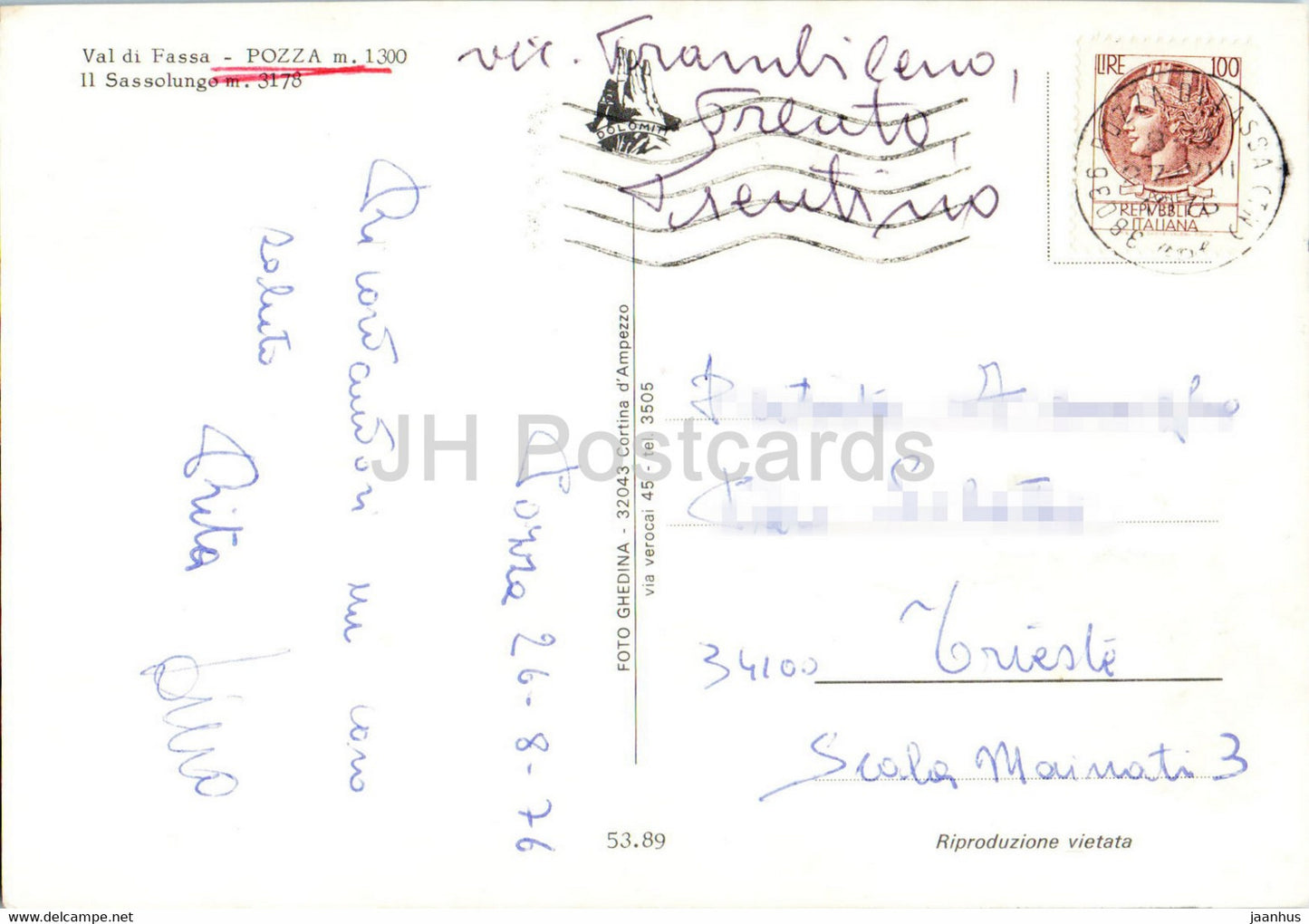 Val di Fassa - Pozza - Il Sassolungo - 1976 - Italy - used