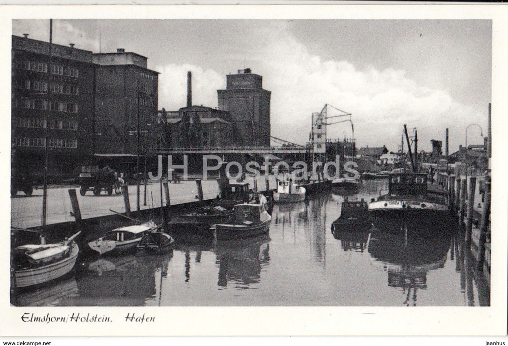 Elmshorn - Holstein - Hafen - Port - boat - ship - Germany - unused - JH Postcards