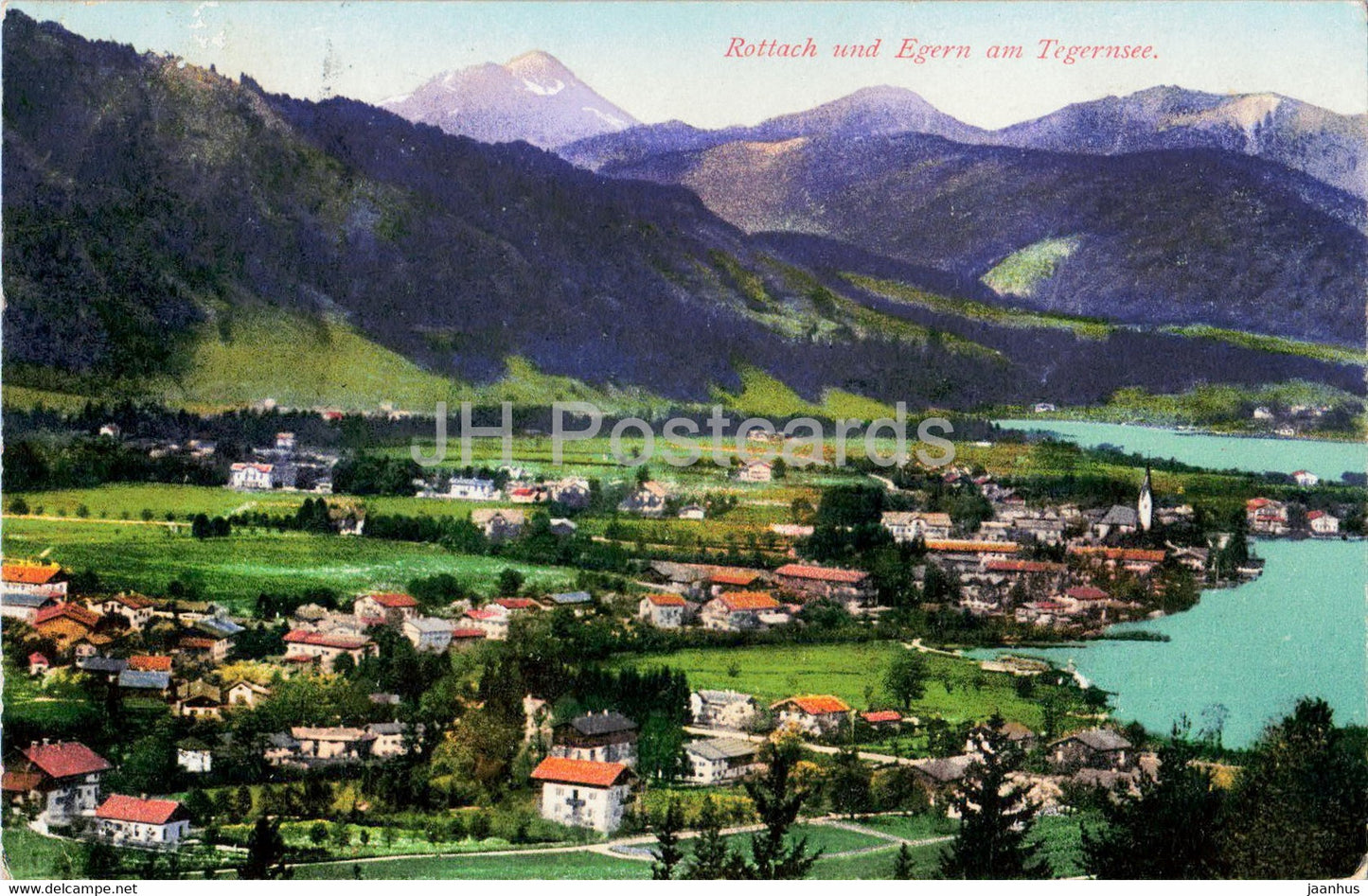 Rottach und Egern am Tegernsee - 9405 - old postcard - 1921 - Germany - used - JH Postcards