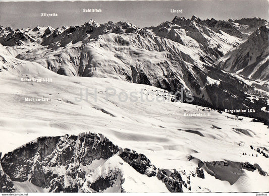 Klosters - Skigebiet Madrisa - Schaffurggli Lift - Madrisa Lift - Seaseralp Lift - Silvretta - Switzerland - unused - JH Postcards
