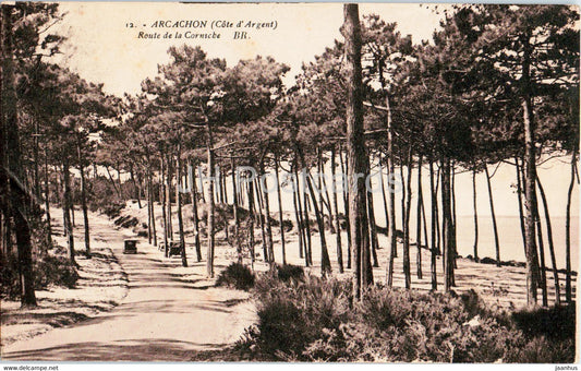 Arcachon - Route de la Corniche - 12 - old postcard - 1933 - France - used - JH Postcards
