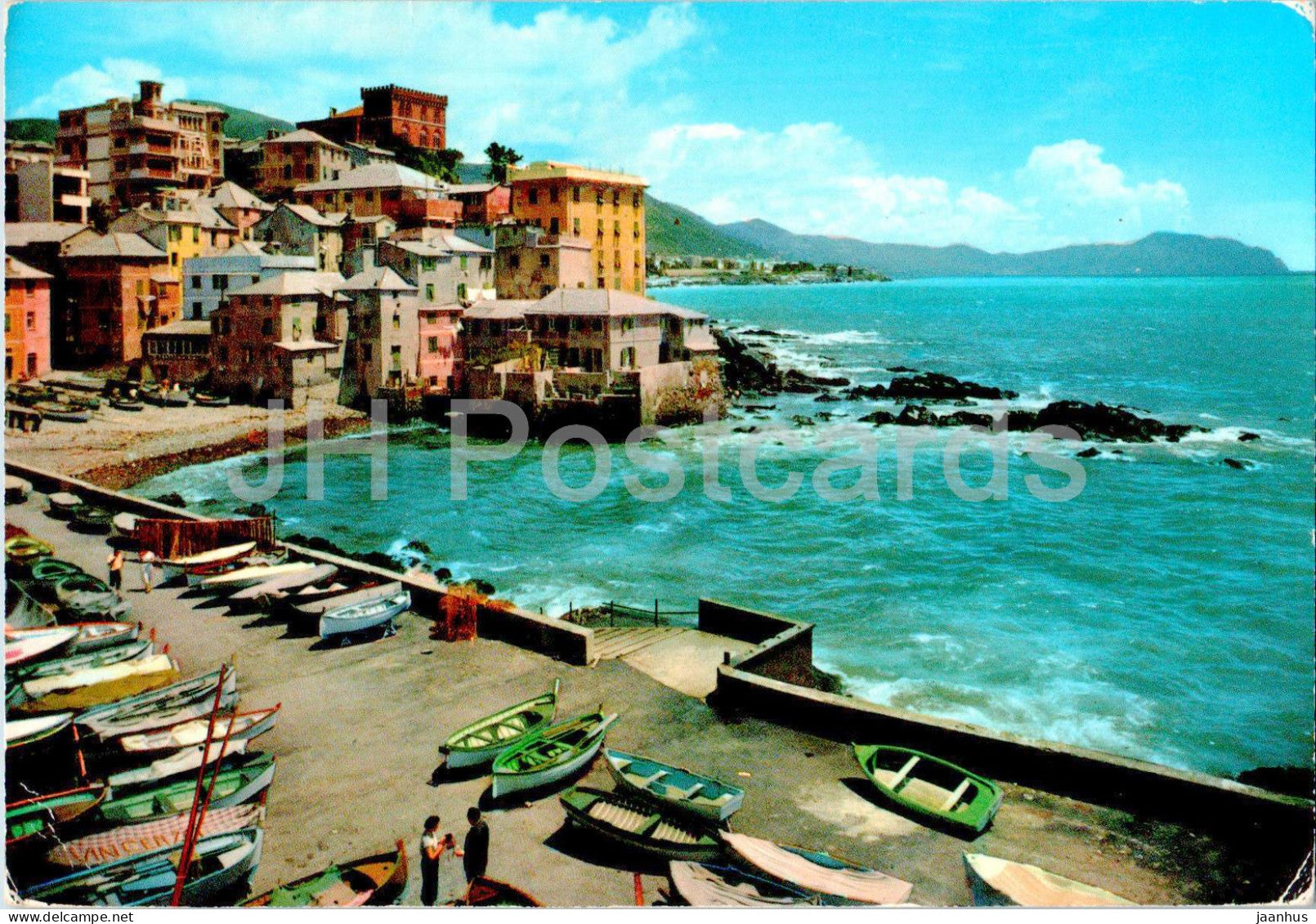 Genova - Boccadasse - panorama - boat - 3609 - 1974 - Italy - used - JH Postcards