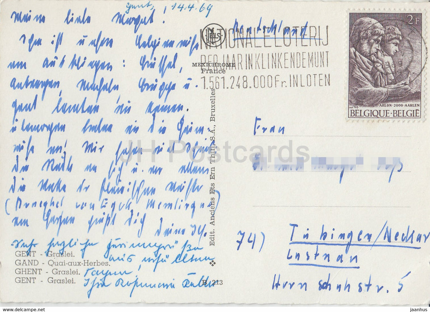 Gent - Graslei - old cars - 1969 - Belgium - used