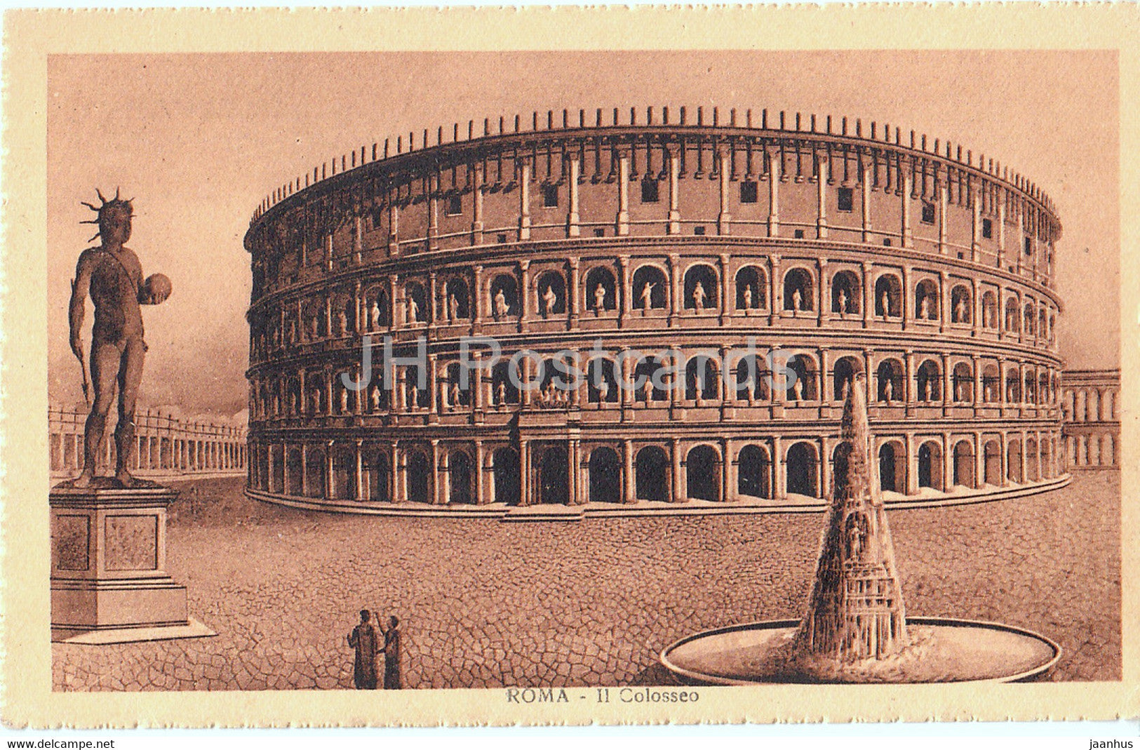 Roma - Rome - Il Colosseo - Colosseum - old postcard - Italy - unused - JH Postcards