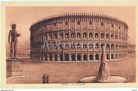Roma - Rome - Il Colosseo - Colosseum - old postcard - Italy - unused - JH Postcards