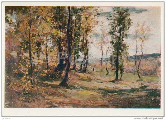 painting by Nicolae Grigorescu - Meadow , 1896 - Romanian art - 1976 - Russia USSR - unused - JH Postcards