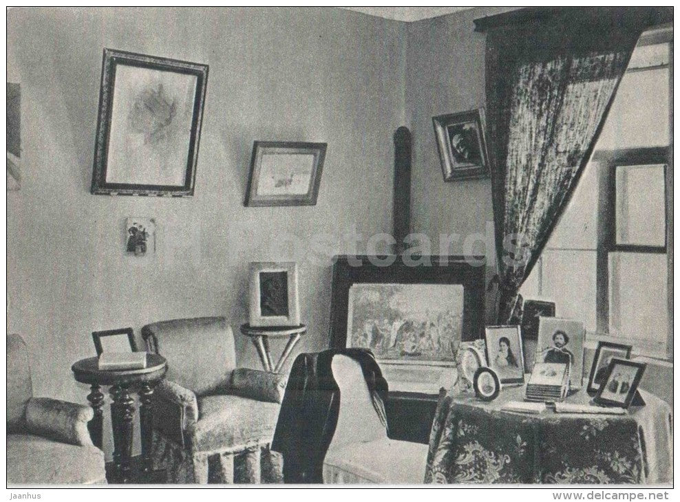 Tatyana´s room - Leo Tolstoy House Museum in Moscow - 1958 - Russia USSR - unused - JH Postcards