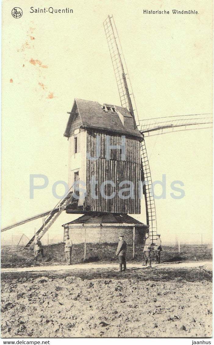 Saint Quentin - Historische Windmuhle - windmill - old postcard - 1916 - France - used - JH Postcards