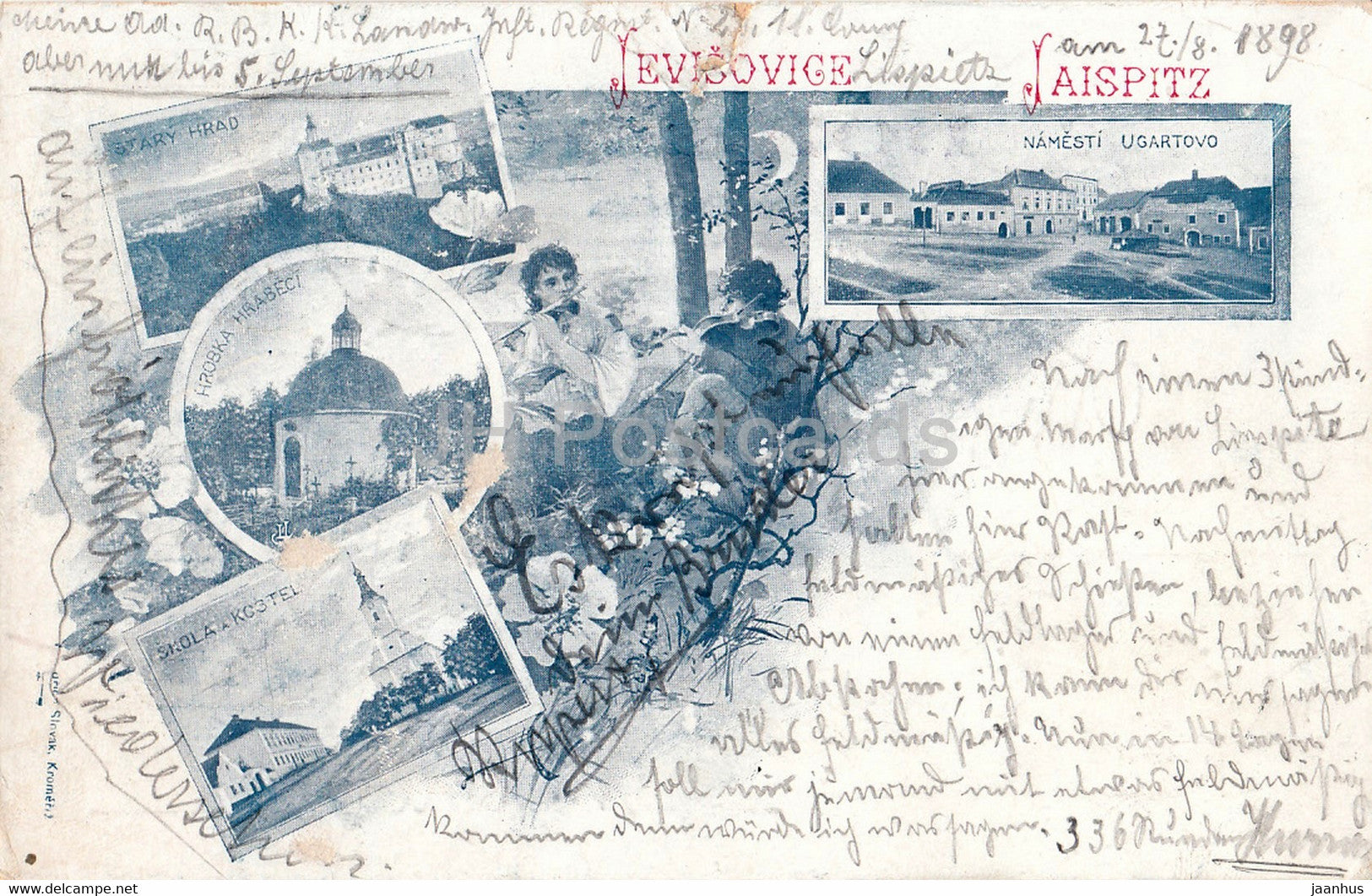 Jevisovice - Jaispitz - old postcard - 1898 - Czech Republic - used - JH Postcards