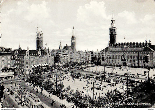 Copenhagen - The Town Hall Square - tram - 6160 - Denmark - used - JH Postcards