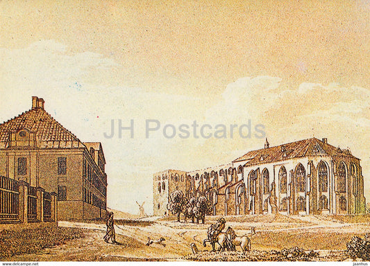 Tartu University - The Park - Cathedral Ruins - by Hagen - 1982 - Estonia USSR - unused - JH Postcards