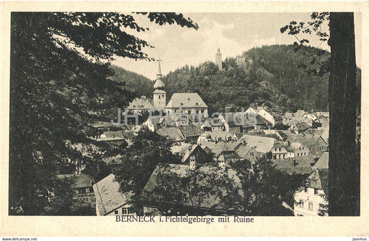 Berneck i Fichtelgebirge mit Ruine - 33222 - old postcard - Germany - unused - JH Postcards