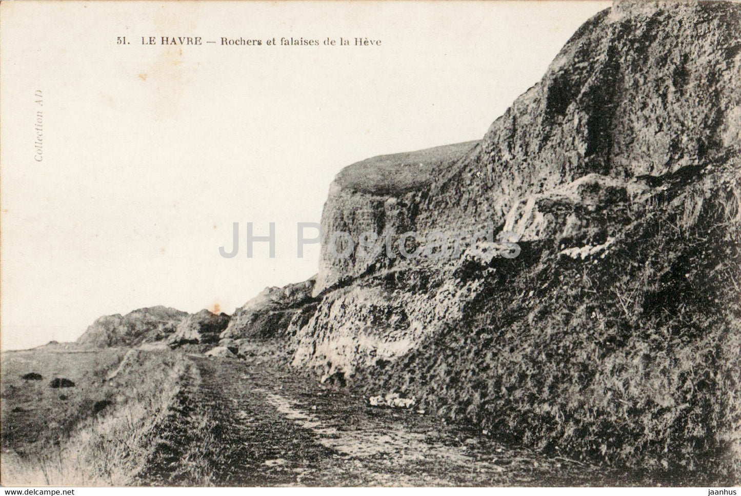 Le Havre - Rochers et falaises de la Heve - 51 - old postcard - France - unused - JH Postcards