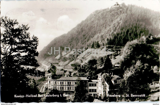 Kneipp Heilbad - Bad Lauterberg i Harz - Hausberg u St Bennostift - 1960 - Germany - used - JH Postcards