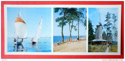 City Beach - The Windmill Cafe - sailing boats - Tolyatti - Togliatti - 1981 - USSR Russia - unused - JH Postcards