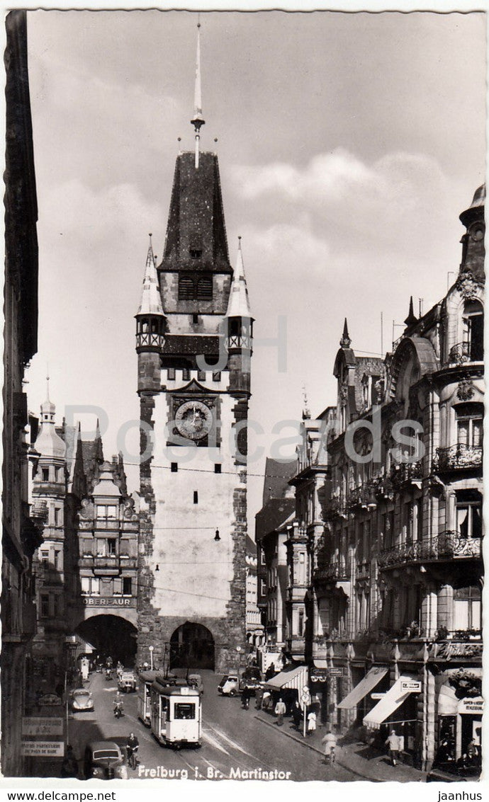 Freiburg i Br - Martinstor - tram - Germany - unused - JH Postcards