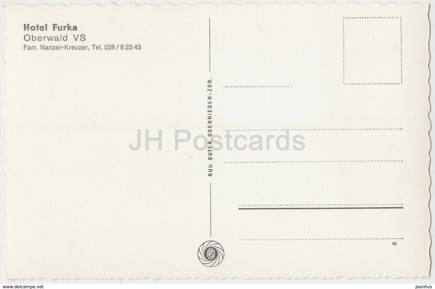 Oberwald - Wallis - Inneres der Kirche - church - hotel Furka - 15025 - Switzerland - old postcard - unused