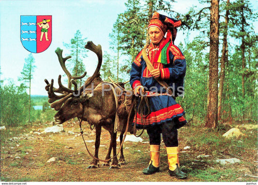 Lappi - Lapland - On the Way to the Feast - reindeer - animals - folk costumes - Finland - unused - JH Postcards