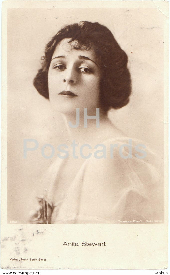 American actress Anita Stewart - Film - Movie - 585 - 1925 - Germany - old postcard - used - JH Postcards