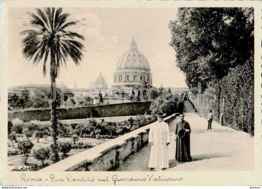 Roma - Rome - Sua Santita nel Giardino Vaticano - His Holiness Vatican Garden - old postcard - 204 - 1936 - Italy - used - JH Postcards