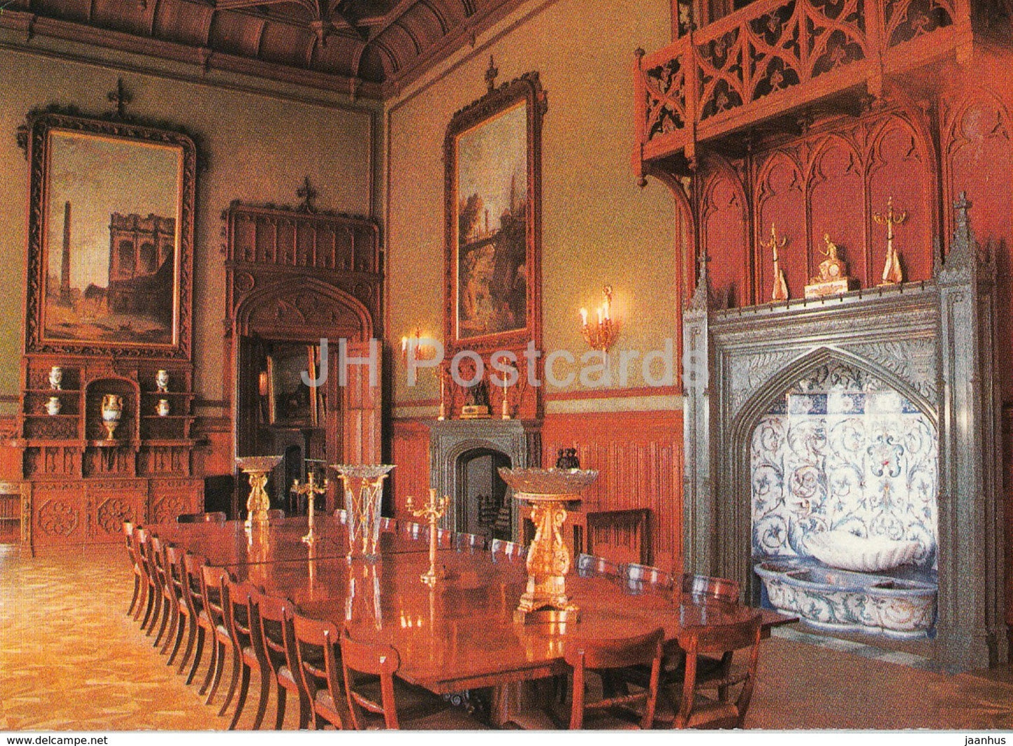 Alupka Palace Museum - Dining Room - interior - Crimea - Ukraine USSR - unused - JH Postcards
